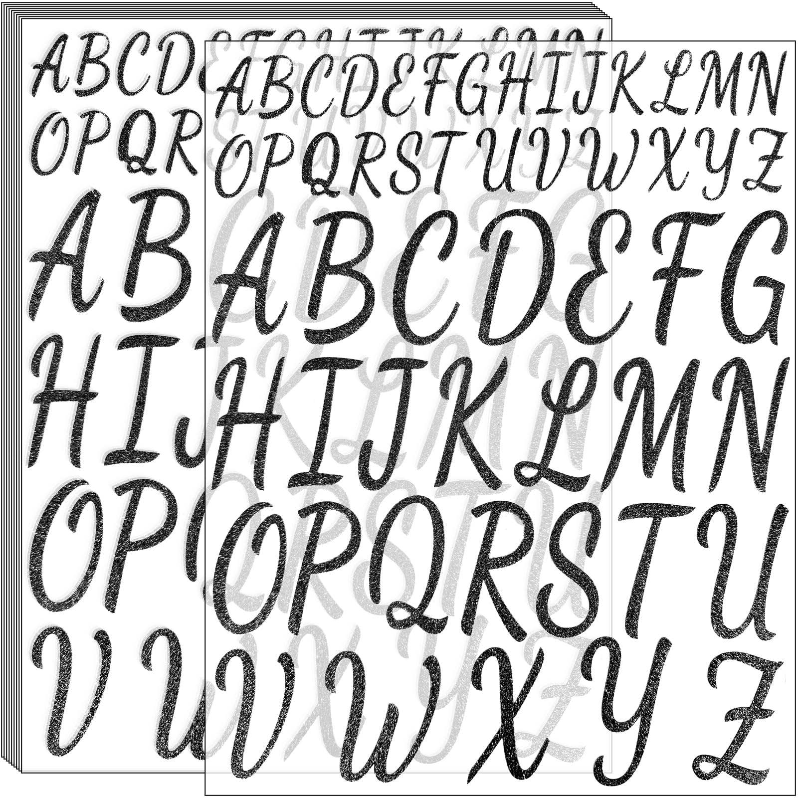 Autocollants alphabet paillettes scrapbooking lettres adhésives déco de salle 10 pcs