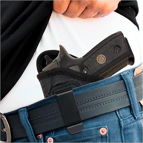 Miniatura 10 de Houston Gun Holsters - Material suave de transporte oculto de cuero ecológico  Se adapta a la mayoría de tamaños medianos y completos, como GLK