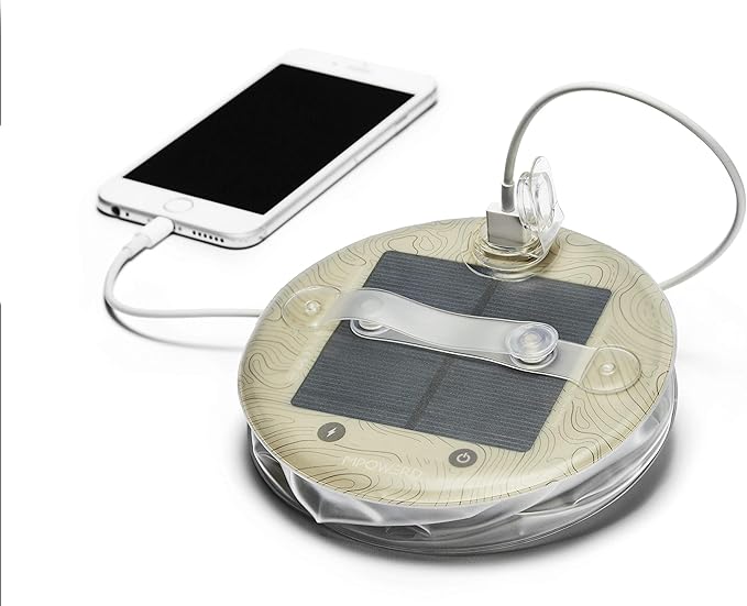 MPOWERD Luci Pro Lux: Solar Inflatable Lantern + Phone Charger, 135 Lumens LEDs, Lasts Up to 50 hrs, Rechargeable Battery via Solar or USB, Waterproof, Camping, Backpacking, and Emergency Kits