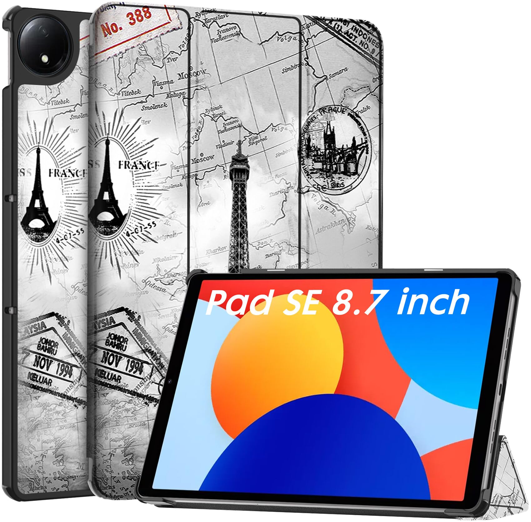 Robustrion Cover for Redmi Pad SE 4G 8.7 inch Cover Case, Trifold Flip Stand Cover Case for Redmi Pad SE 8.7 inch Tablet [Auto Sleep/Wake Support] - Eiffel (B0DB6M2HKL) Amazon Price History, Amazon Price Tracker