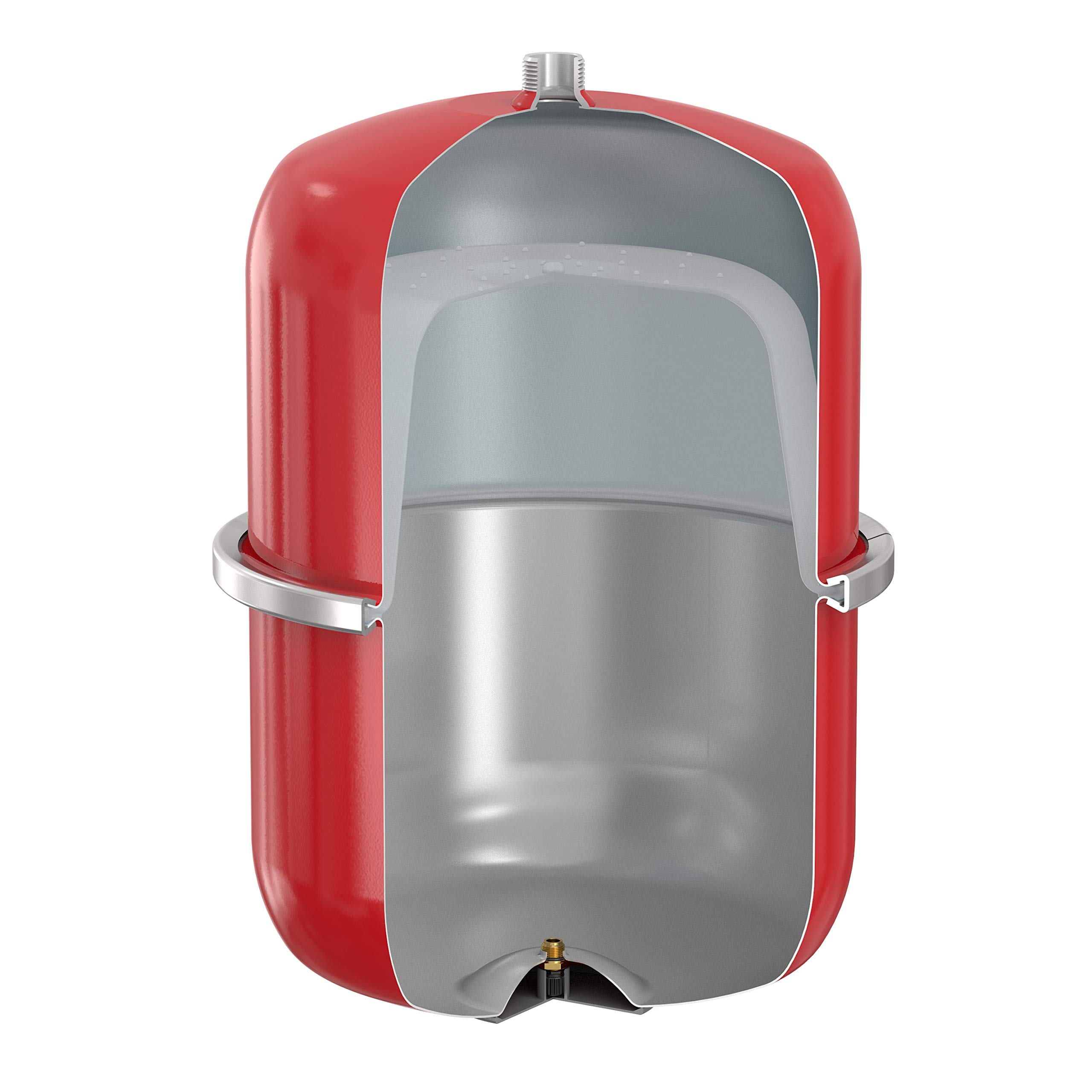 Flamco Flexcon Premium Vaso di espansione a membrana fissa da 25 litri 1/3 bar per impianti di condizionamento e refrigerazione a circuito chiuso e riscaldamento, rosso, 15 anni di garanzia 16923