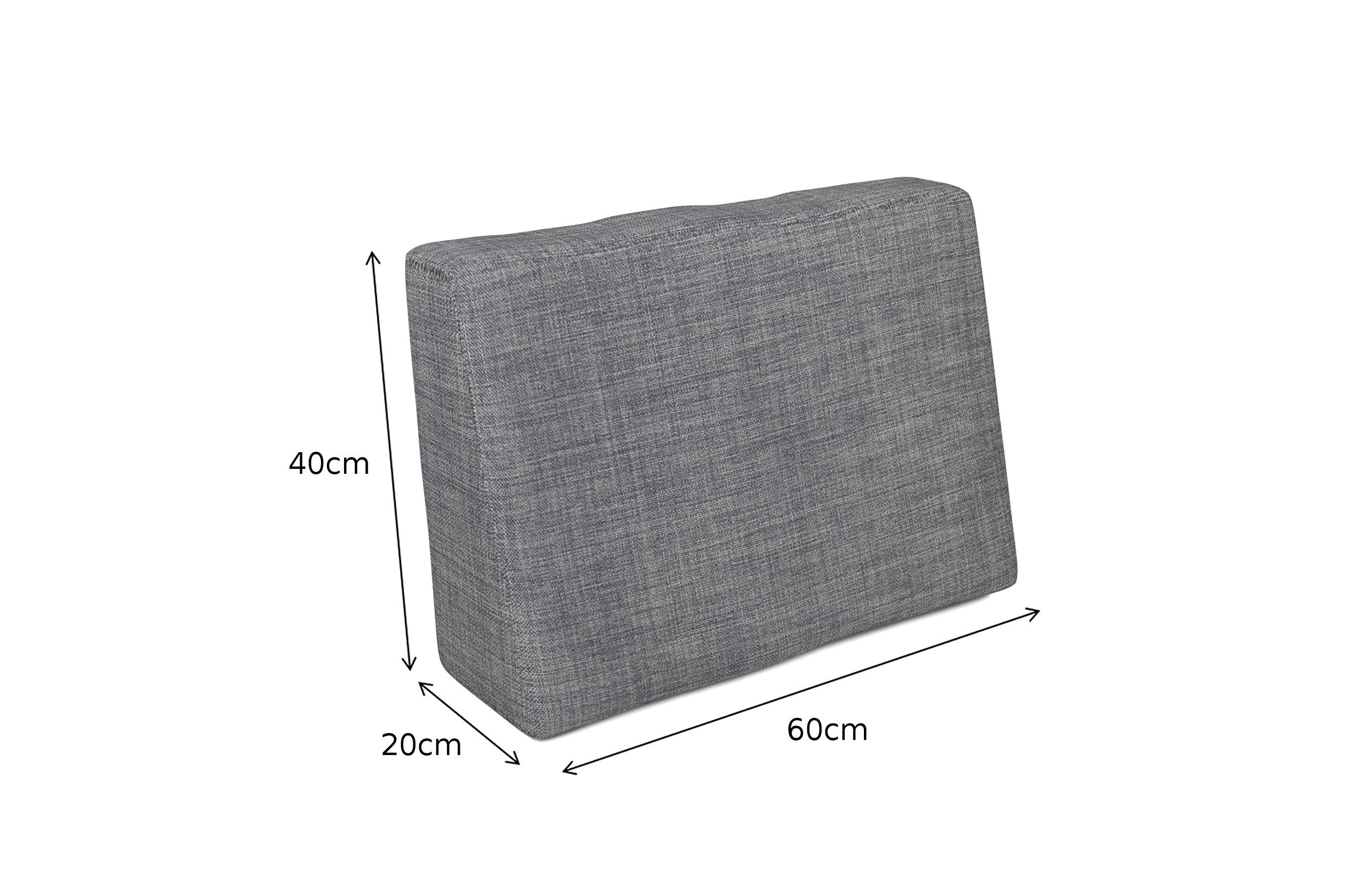 POKAR Euro Pallet Seating Set of 2: 1x seat cushion 120x80cm + 1x back cushion 120x40cm, cold foam, removable covers, Home Garden Furniture DIY, indoor outdoor pillow, without pallets, Beige — view 157