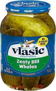 Vlasic Whole Zesty Dill Pickles, Keto Friendly, 46 FL OZ Jar