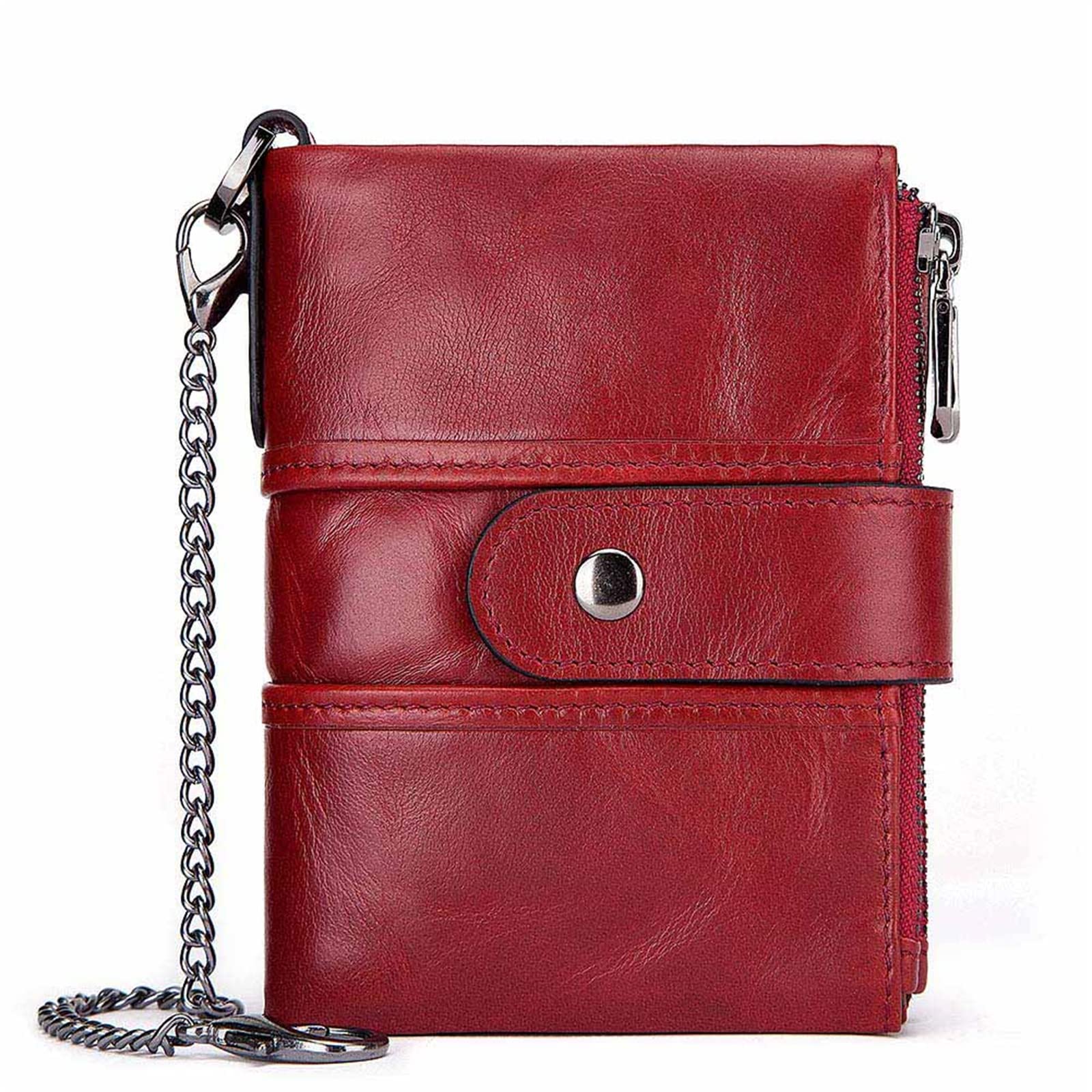 Portafoglio Da Uomo Portafogli In Vera Pelle Per Uomo Portamonete RFID In Pelle Di Mucca Mini Portafoglio Porta Carte Di Credo Portamonete - Foto 9