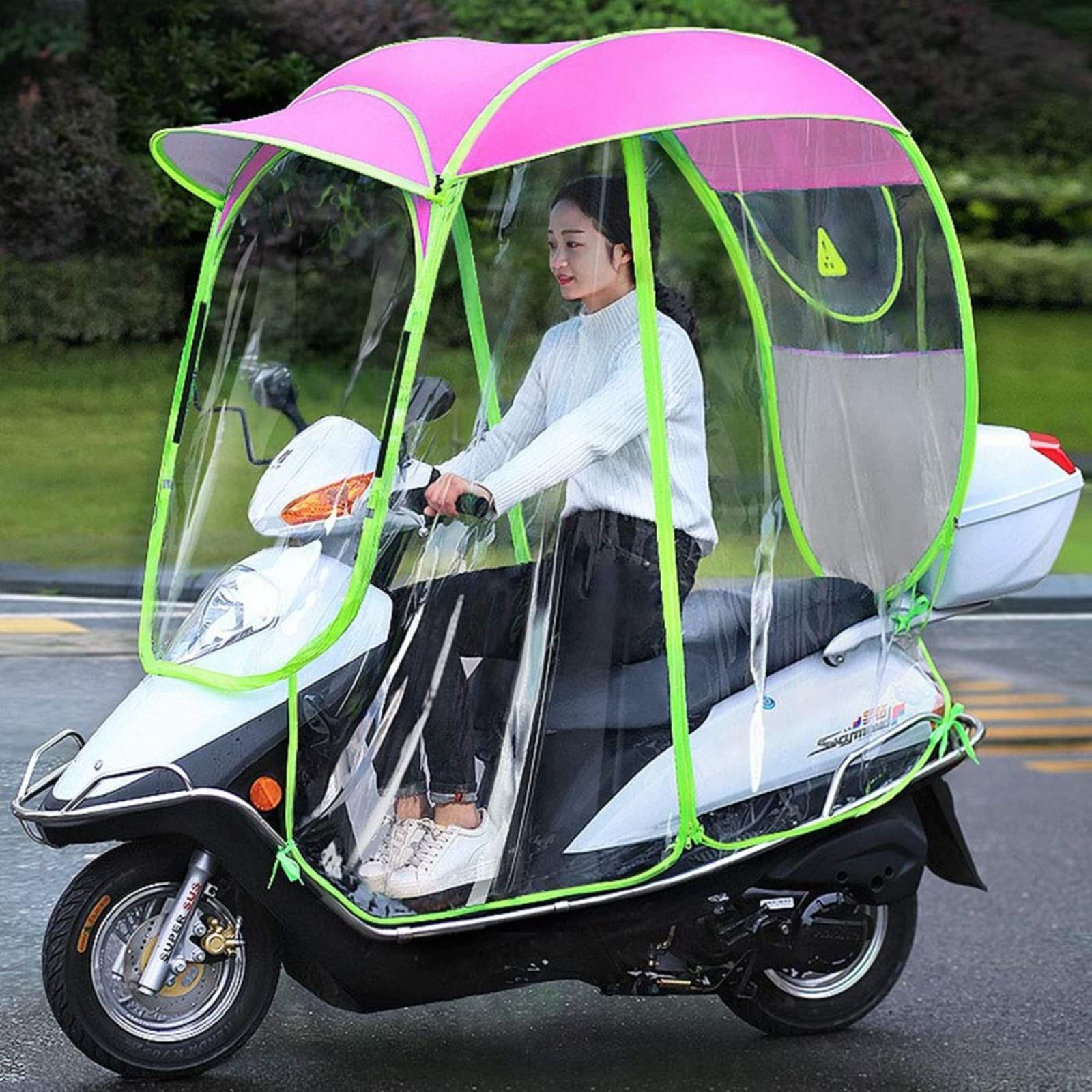 Parasol do skutera silnika, osłona przeciwsłoneczna i osłona przeciwdeszczowa, wodoodporny, uniwersalny, składany baldachim do ochrony motocykla