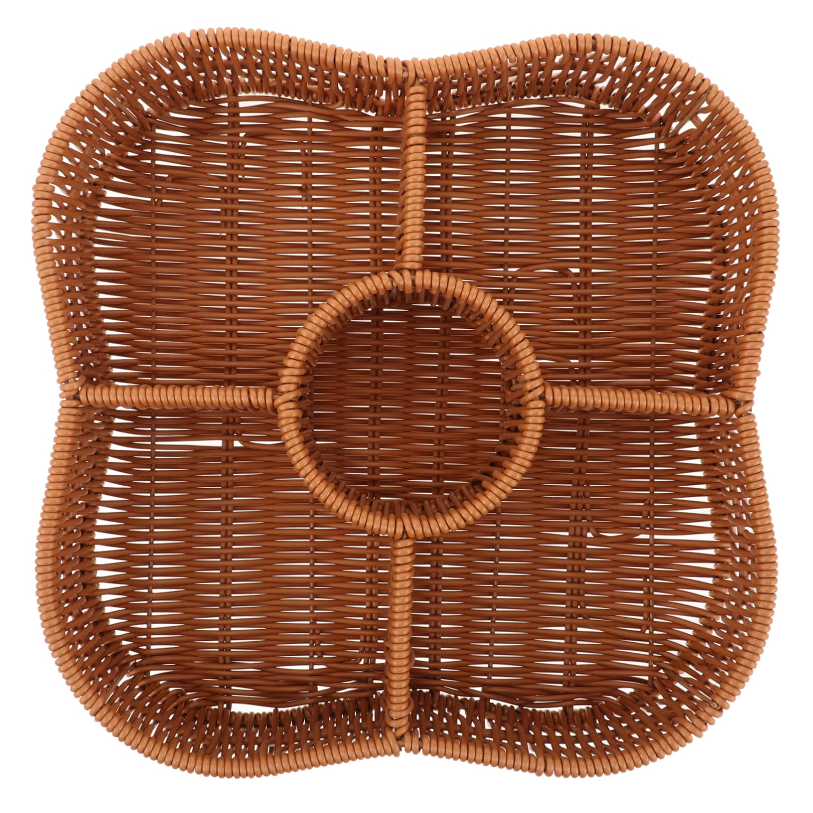 SOLUSTRE Woven Basket Kitchen Utensil Food Presentation Rustic Decorative Box Home Decor Storage Box Multifunctional