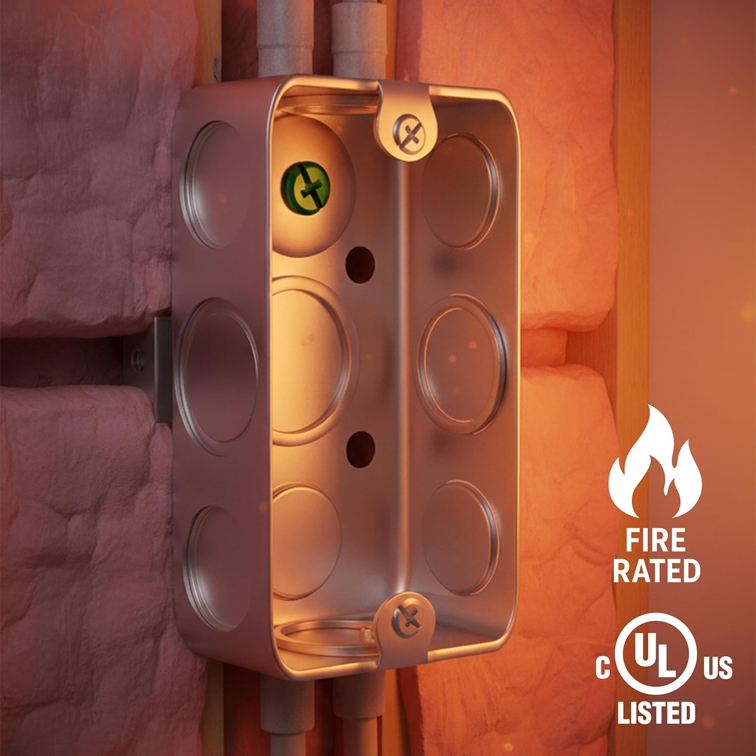 OHLECTRIC 4x2 Electrical Junction Boxes (20-Pack) 4 Inch x 2 Inch Heavy-Duty Steel Metal Outlet Boxes, 1/2" & 3/4" Knockouts, 1-7/8 Inch Deep, 13 Cu in. Galvanized Electrical Box, Industrial Grade