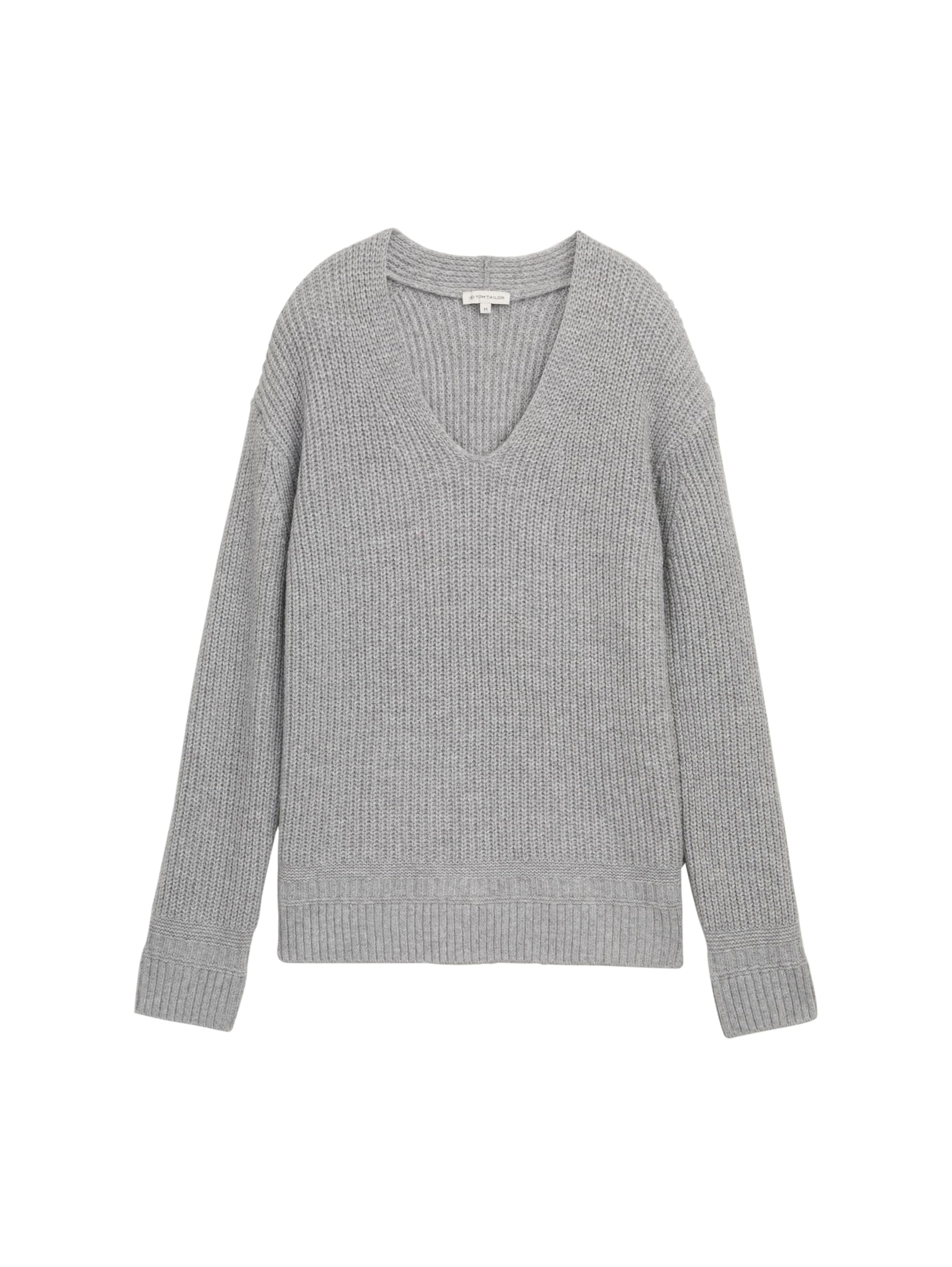 Tom Tailor Damen 1047674 RIPP Strickpullover mit V-Ausschnitt