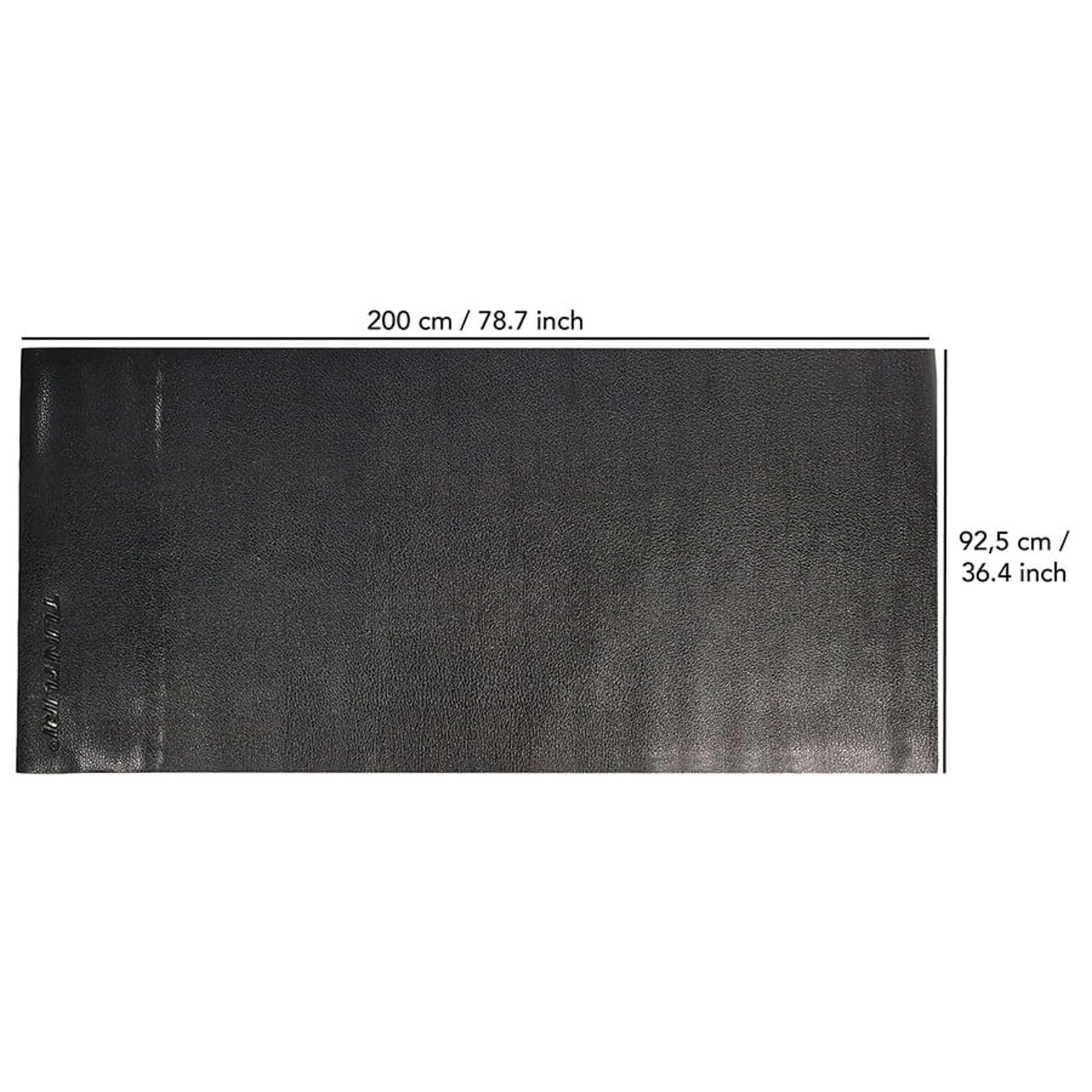 Tunturi-Fitness 14Tusfu120 Alfombrilla Protectora para Máquinas de Musculación, Unisex Adulto, Negro, 200 x 92.5 cm