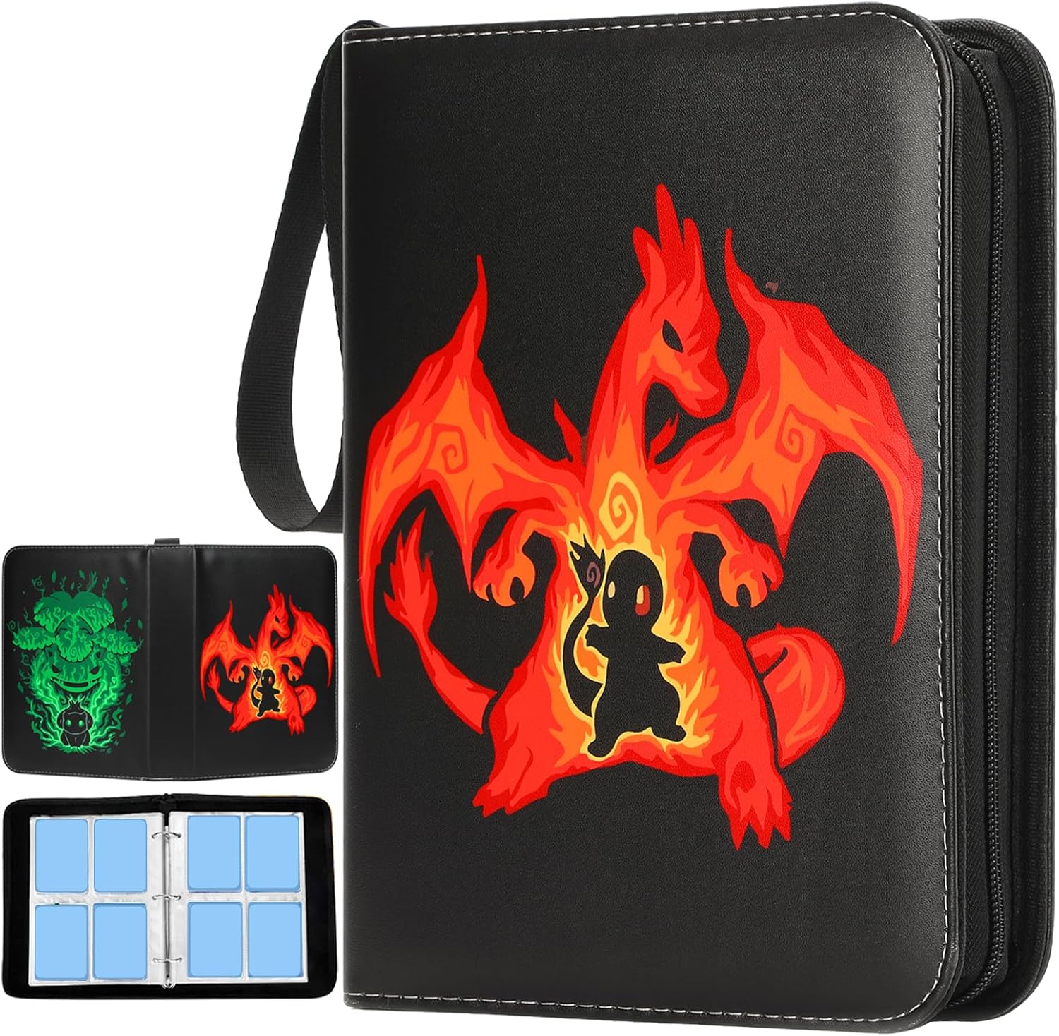 Card Binder Trading Cards Holder 4Pocket, Trading Binders for Card Games Collection