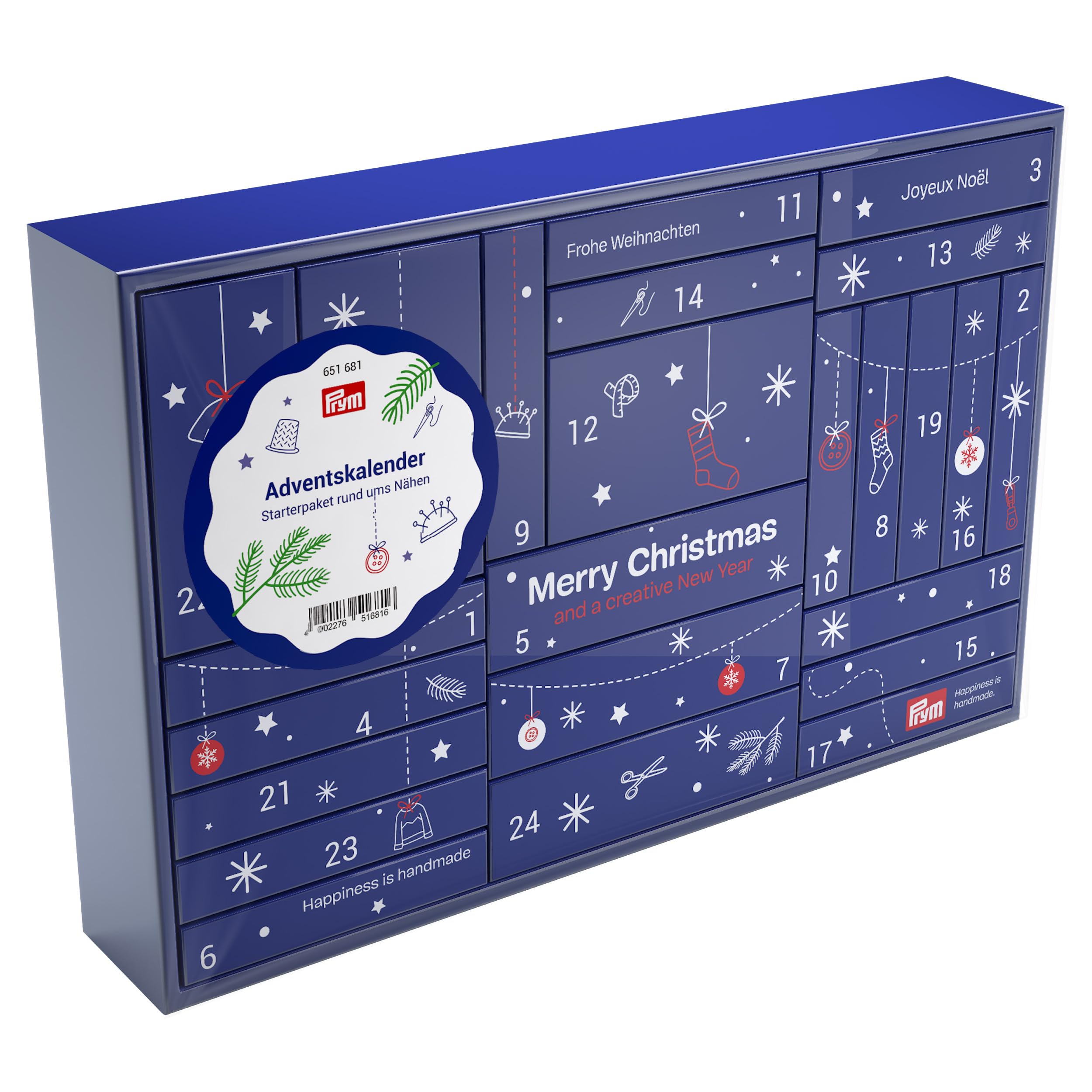 Prym Adventskalender 2025 – 24-teiliges Nähzubehör-Set - Ideal für Nähliebhaber & DIY Fans