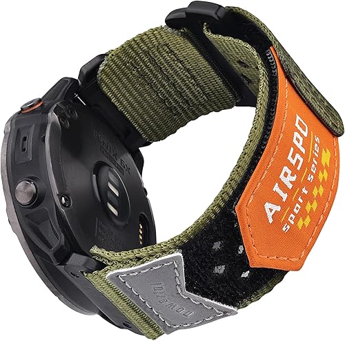 AIRSPO Correa de reloj Garmin Fenix 5X, 1.024 in Garmin Watch Band Nylon para Fenix 6X6X ProFenix 7XFenix 5X PlusFenix 3Tactix Delta Charlie, Garmin disponible en Yaxa Peru
