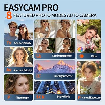 4K Digital Cameras for Photography & Vlogging,72MP WiFi Touch Screen Vlogging Camera,4K Video Camera,12X Optical Zoom,with Flash,Anti-Shake, with Flash with 270Flip Screen,2 Batteries,32GB Card