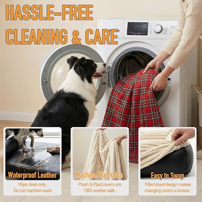 Cama Ortopédica para Perro Grande con 3 Fundas Lavable miniatura 7