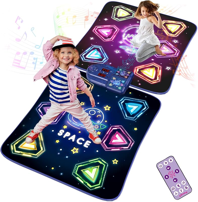 Juguetes de alfombra de baile para niños de 3 a 12 años, 2 jugadores, regalo para niños y niños pequeños