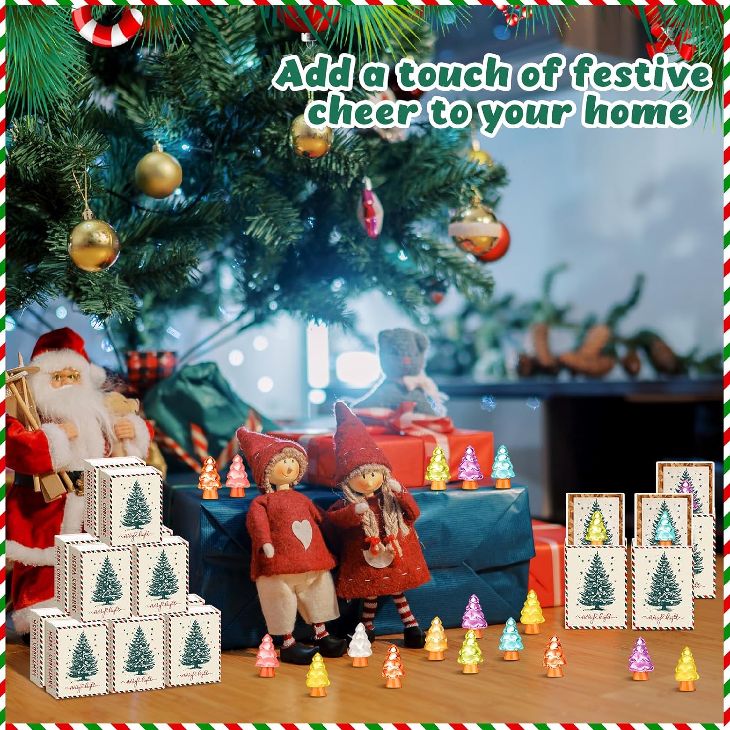 12 Sets Emotional Support Appreciation Gift Bulk for Employee Christmas Tree Positive Resin Team Building Small Thank You Gifts for Staff Coworkers Christmas Appreciation Day