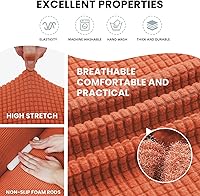 Vista 5 de LURKA Fundas Elásticas para Silla Sofá de 1 Pieza Cubiertas de Sofá para Protector de Muebles Sofá Cubiertas Completas con Parte Inferior Elástica