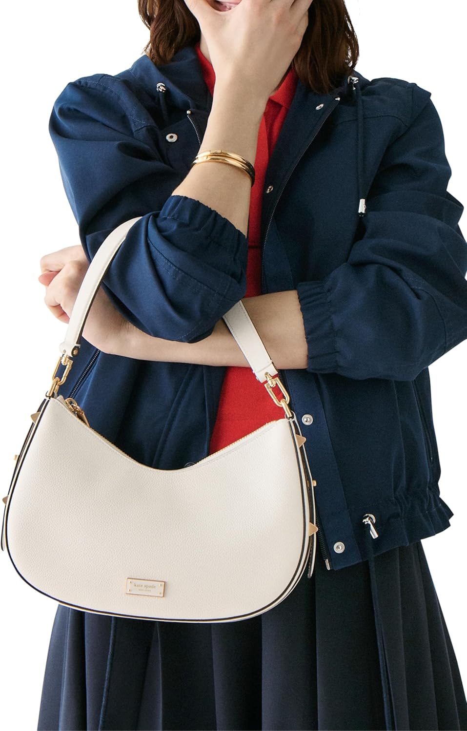 kate spade new york womens Liv Pebbled Leather Convertible Shoulder - Image 4