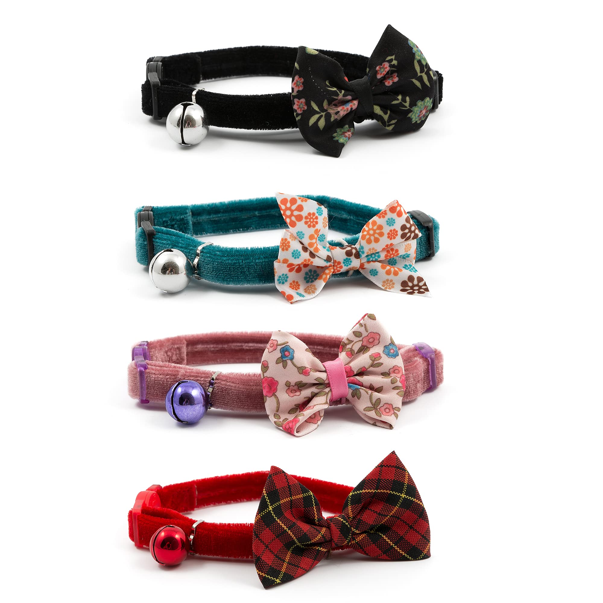 Ancol Collare di sicurezza per gatti con fiocco vintage, tartan