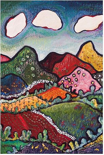 Miniatura 1 de Fértile Valley: Colorful Landscape of Northern California Giclée - Póster de pintura al óleo por la artista popular Libby Hoagland, 12 x 18 pulgadas