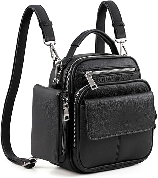 TANTOMI Mini Backpack for Women PU Leather Small Backpack Purse Daypack