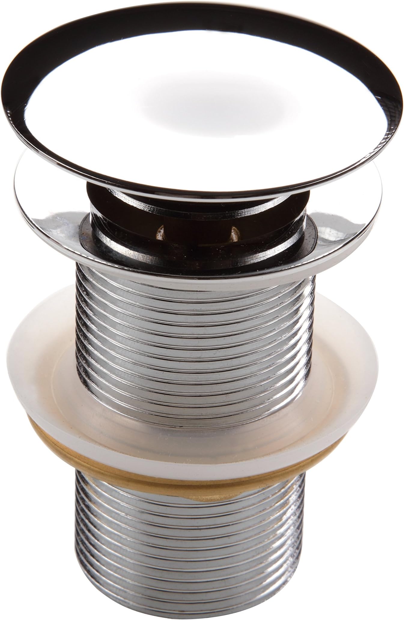 Deante Chromed Click-clack Round Cork Without Overflow NHC 010A, Metal, Grey, 16 x 7 cm