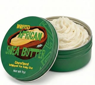 100% Pure African Whipped Shea Butter 7oz - Natural Relief for Eczema, Dry Skin, Stretch Marks, Hair & Body