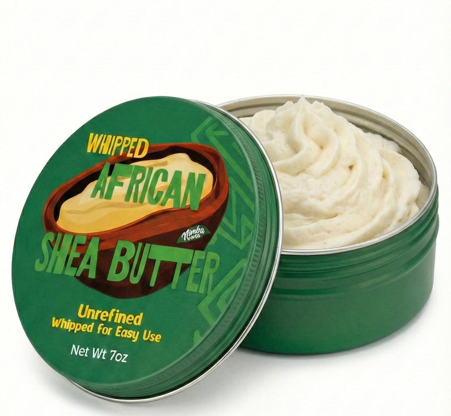 100% Pure African Whipped Shea Butter 7oz - Natural Relief for Eczema, Dry Skin, Stretch Marks, Hair & Body