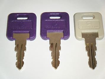 GLOBAL LINK LOCK Global Link G389 Keys with G391 Storage Compartments Key RVs Motorhome Trailer Key Cut to Key/Lock Number 2 Purple RV Keys 1 Gray G391 Replacement Keys