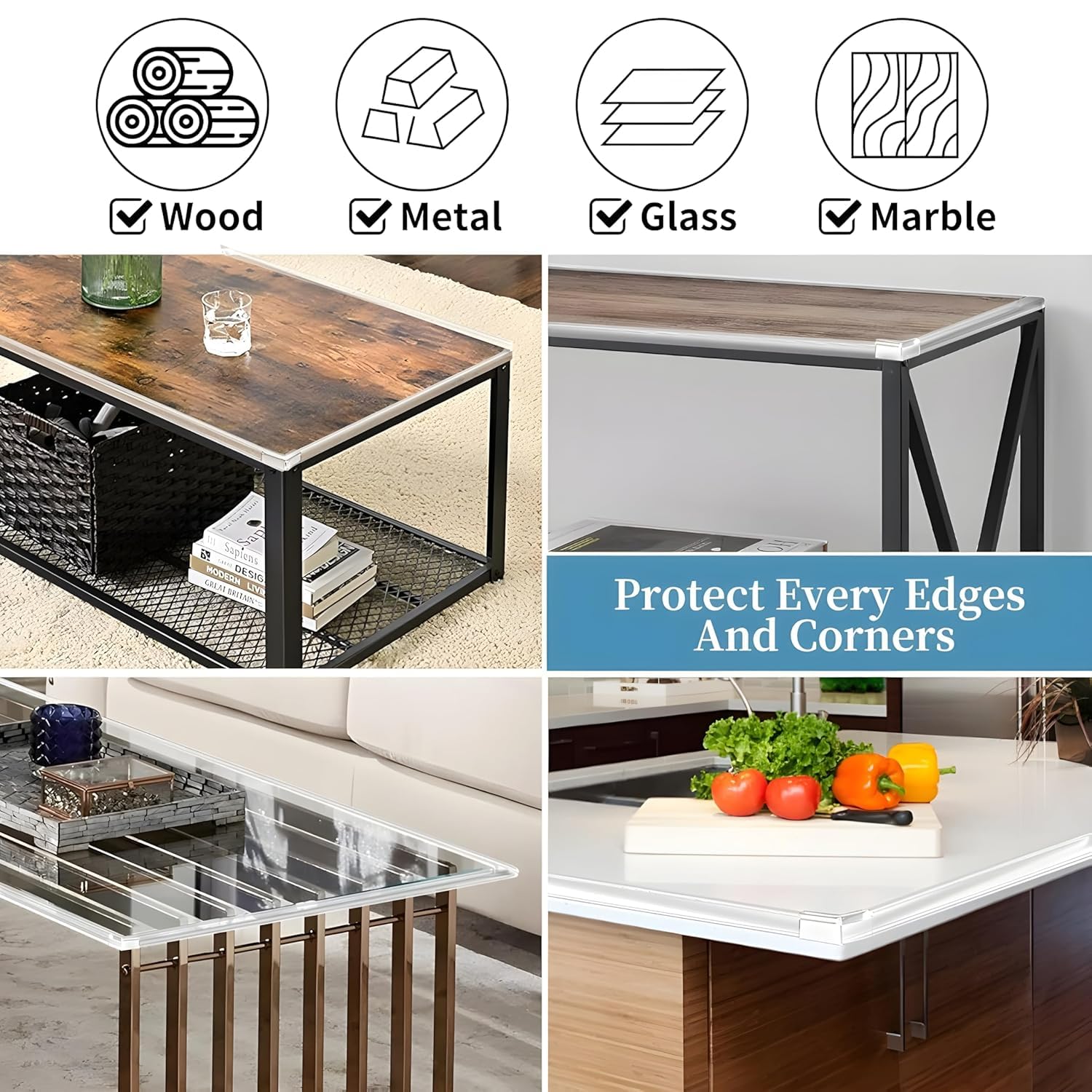 Orbica 4 Meter Silicone Edge Protector Strip – Baby Proofing Edge Guards for Tables, Furniture, Desks, Beds & Walls – Child Safety Corner & Edge Protectors for Baby, Non-Toxic, Durable Bumper Guards 4