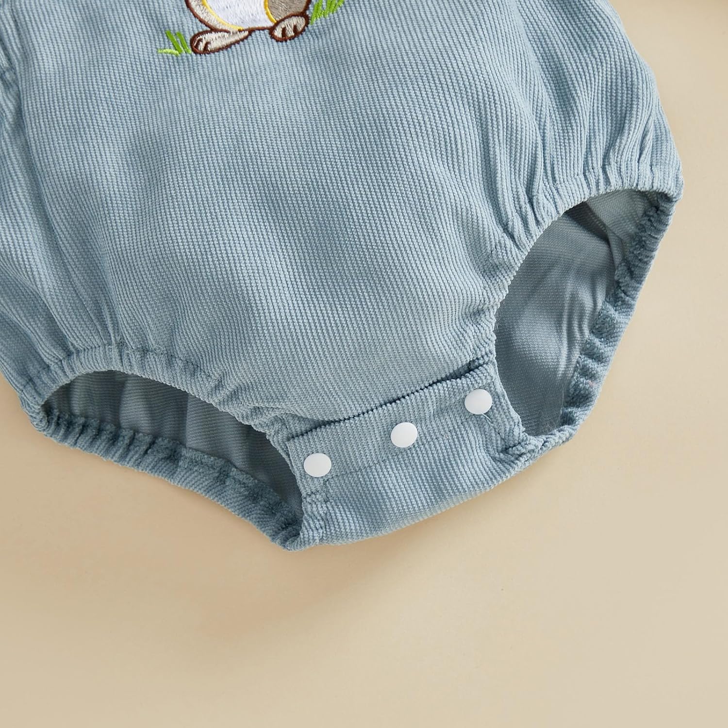 Dcohmch Infant Baby Boy Girl Easter Outfit Bunny Embroidery Sleeveless Romper Overalls Newborn Summer Clothes - Image 7