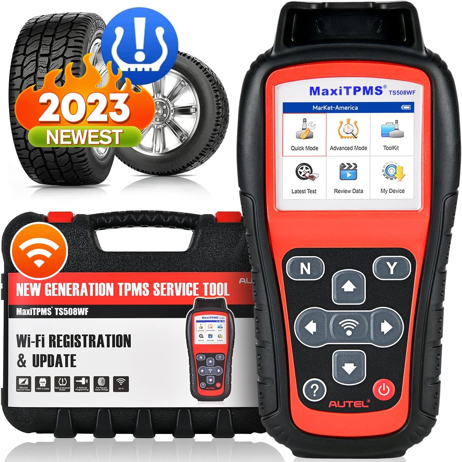 Autel MaxiTPMS TS508WF 2023 WiFi Ver. of TS508 TPMS Programming Relearn Tool, Upgraded of TS508