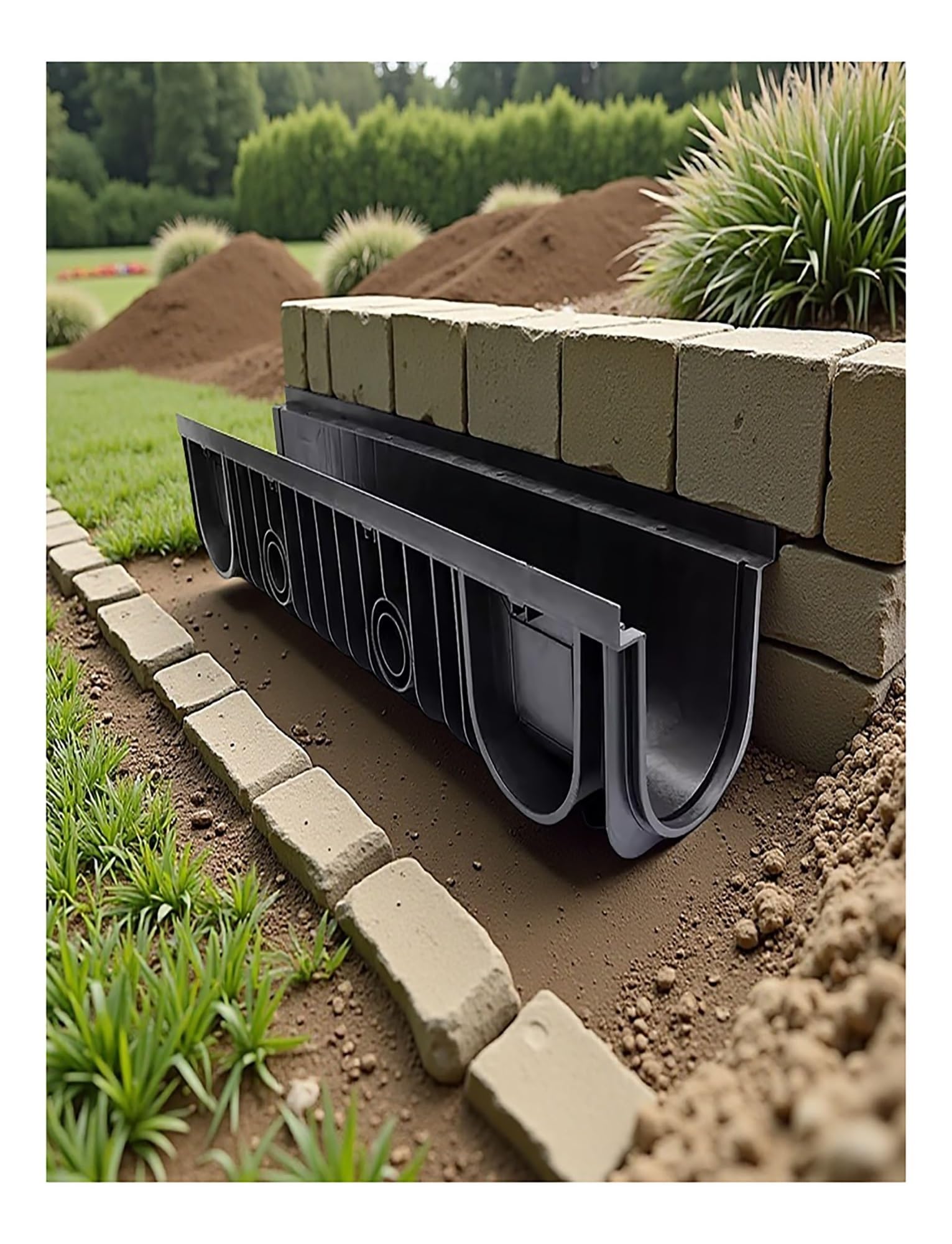 Amazon.com: Yard Drain, Black Plastic Garage and Garden Drain
