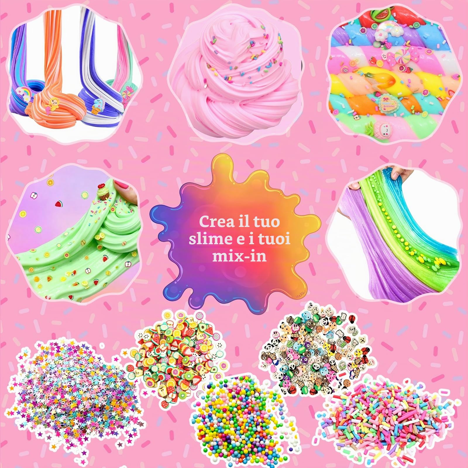 Confezione da 30 mini slime per burro fluffy con Ciondoli di melma,Putty Giocattoli,Slime Fun Charms,DIY Slime Morbido ed Elasticizzato per Party Favor bambini stress sollievo giocattoli set