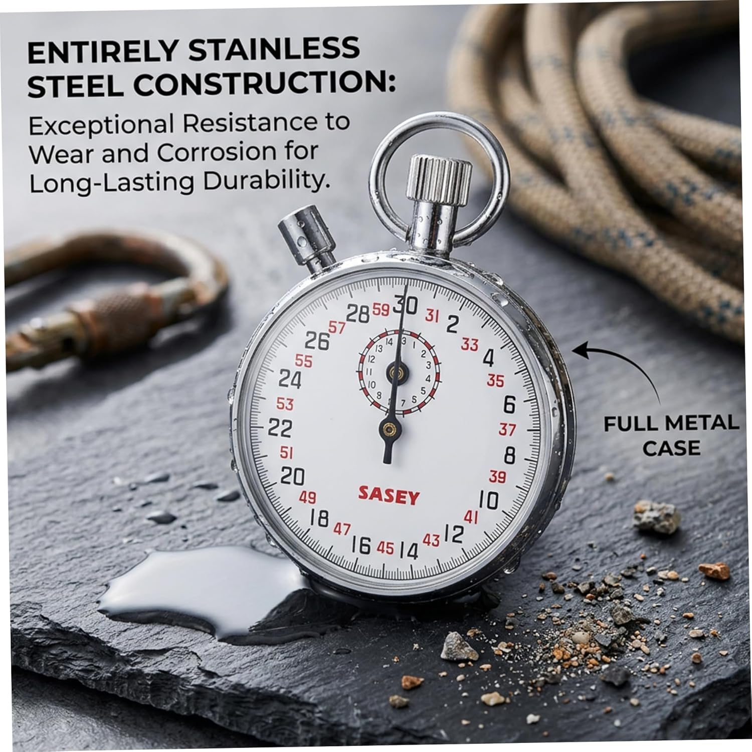 Mechanical Stopwatch 30s Handheld Analog Stopwatch with Pause Stainless Steel Stop Watches Timer for Sports Referee Running Cycling Count Mechanical Analog Stopwatches..