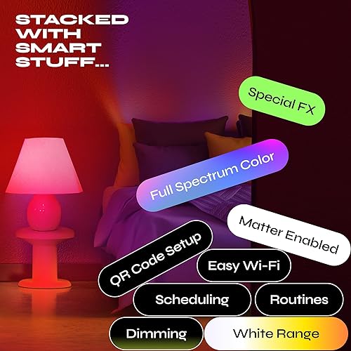 Miniatura 9 de LIFX Everyday - Bombilla LED inteligente A19, 800 lúmenes, 90+ CRI, cambio de color, regulable, Wi-Fi, compatible con materia, funciona con Alexa,