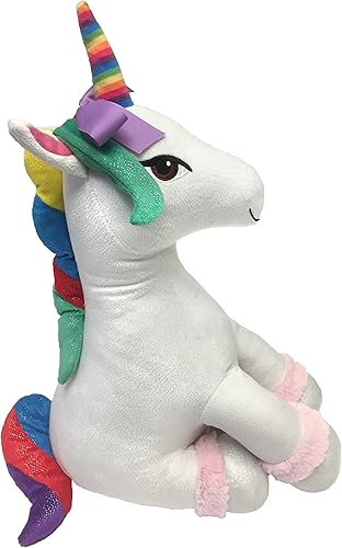 Miniatura 2 de Nickelodeon JoJo Siwa - Almohada de peluche de unicornio arcoíris brillante de 23 pulgadas
