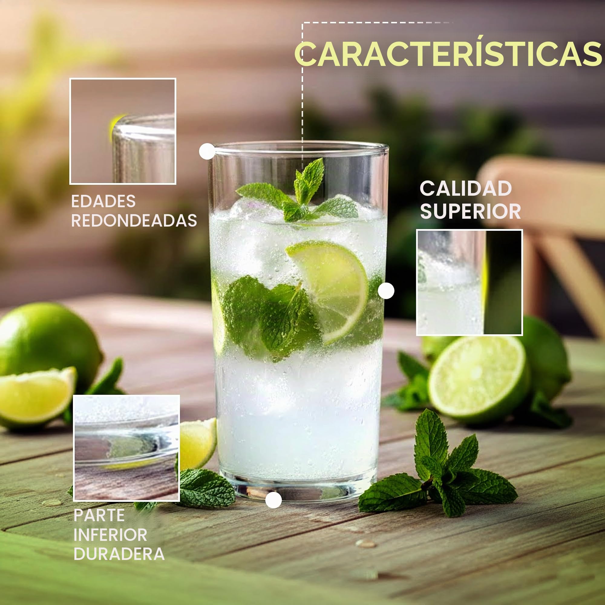 KICHLY Paquete de 8 vasos de plástico transparente, cada vaso tiene una capacidad de 16 onzas, vasos de plástico reutilizables y sin BPA para agua, zumo y otras bebidas