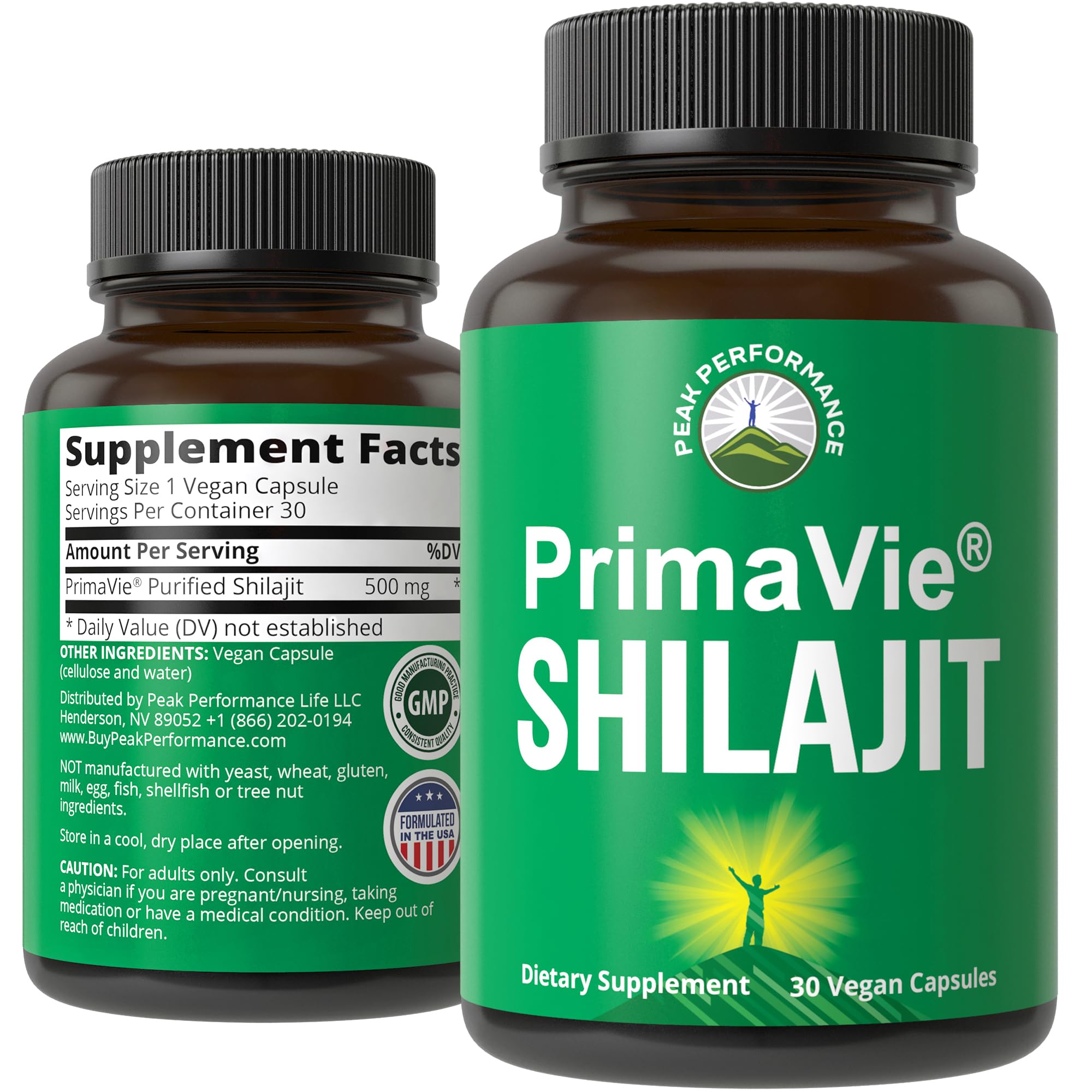 PrimaVie Purified Shilajit Capsules Made with Pure Shilajit Powder