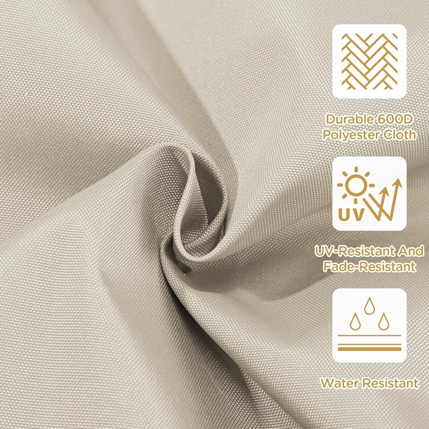 Lounsweer 3 Pcs Outdoor Cushion Covers Patio Cushion Replacement Covers 2 Covers 18 x 18 x 2 and 1 Cover 42 x 18 x 3 for Patio Furniture Outdoor Washable Water Resistant for Couch Sofa (Light Gray)