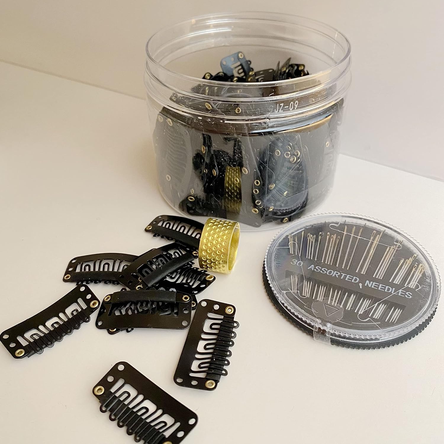 150pcs Hair Extension Clips, 32mm 6Teeth Clips with