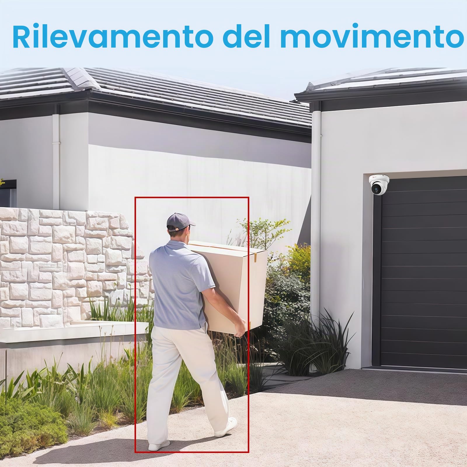 Anpviz 4MP Dome Telecamera IP PoE Esterno, Rilevamento Movimento | Visione Nottura IR 30m, Mic Integrato, Accesso Remoto, Alloggiamento Interamente in Metallo, Nessun Alimentatore (U Series)