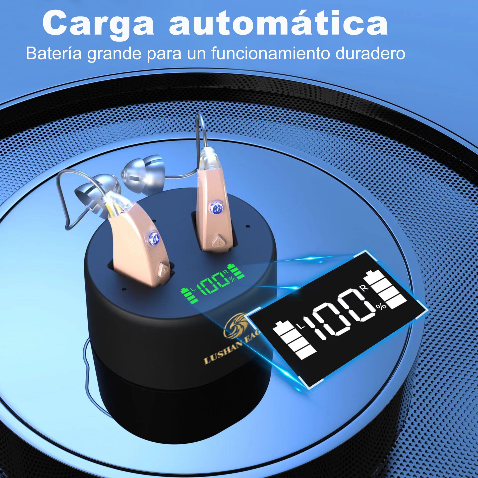 LUSHAN EAGLE Amplificador Chip digital auriculares equipo auditivo amplificados cobrable(extensión de cable)