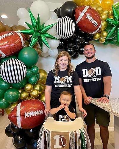 Miniatura 5 de Globos de rugby, globos de fútbol de 18 pulgadas, globos de retoque para portón trasero, día de juego, suministros temáticos de rugby, decoraciones