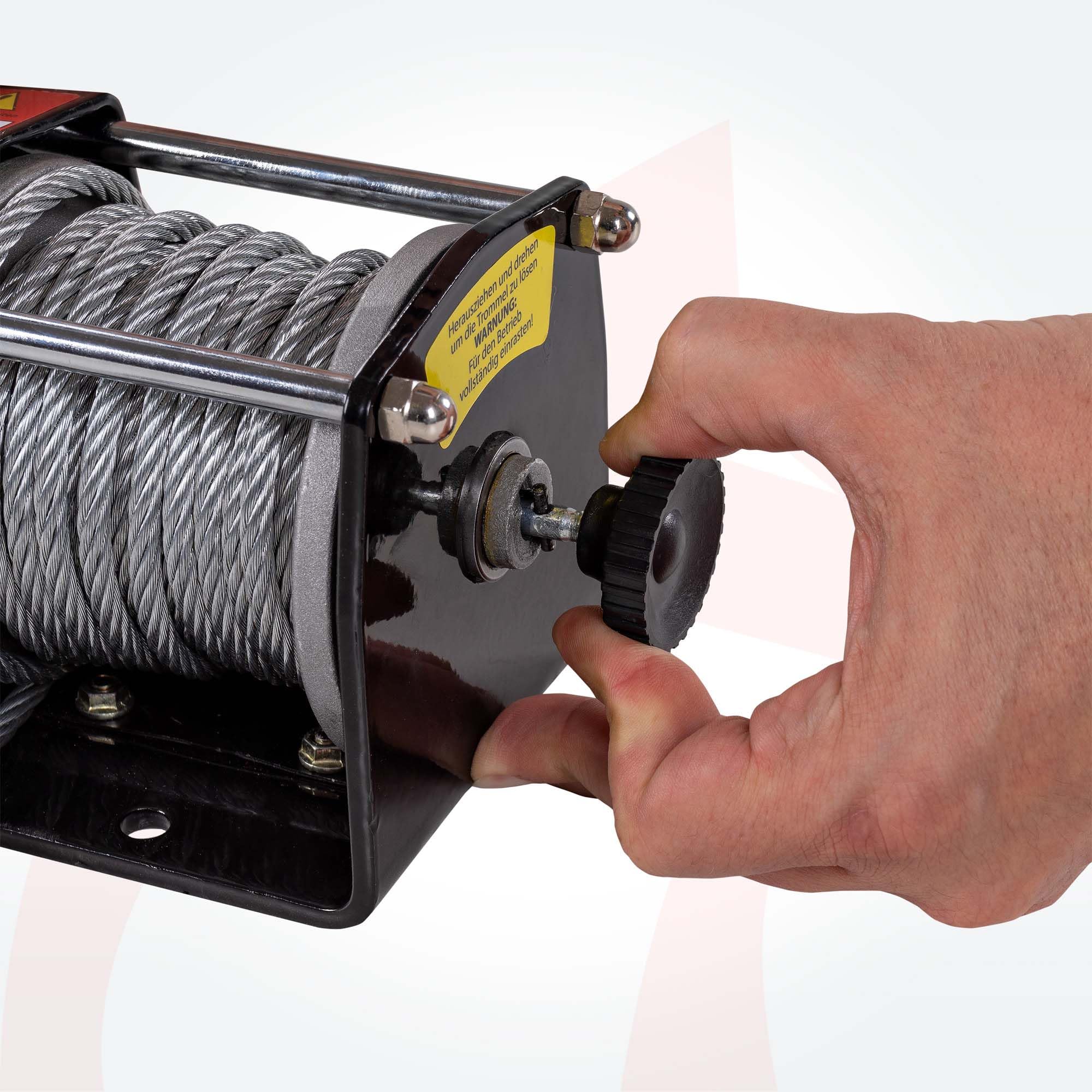 ROTFUCHS Elektrische Seilwinde 12V mit Funkfernbedienung – 1360 kg / 3000lbs Offroad Motorwinde Seilzug Elektrowinde, 9,2 m Stahlseil, Schwarz
