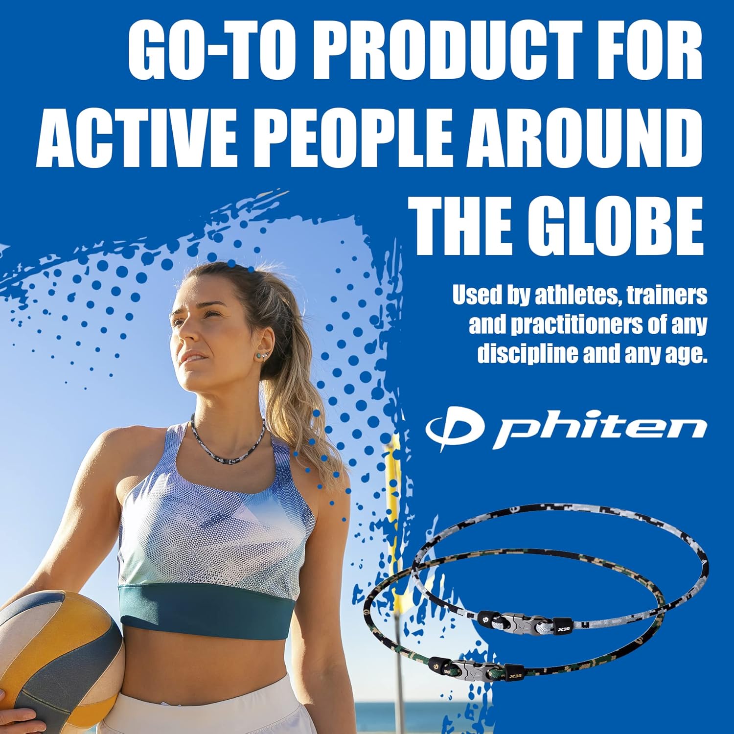 Phiten Digital Camo Titanium Necklace