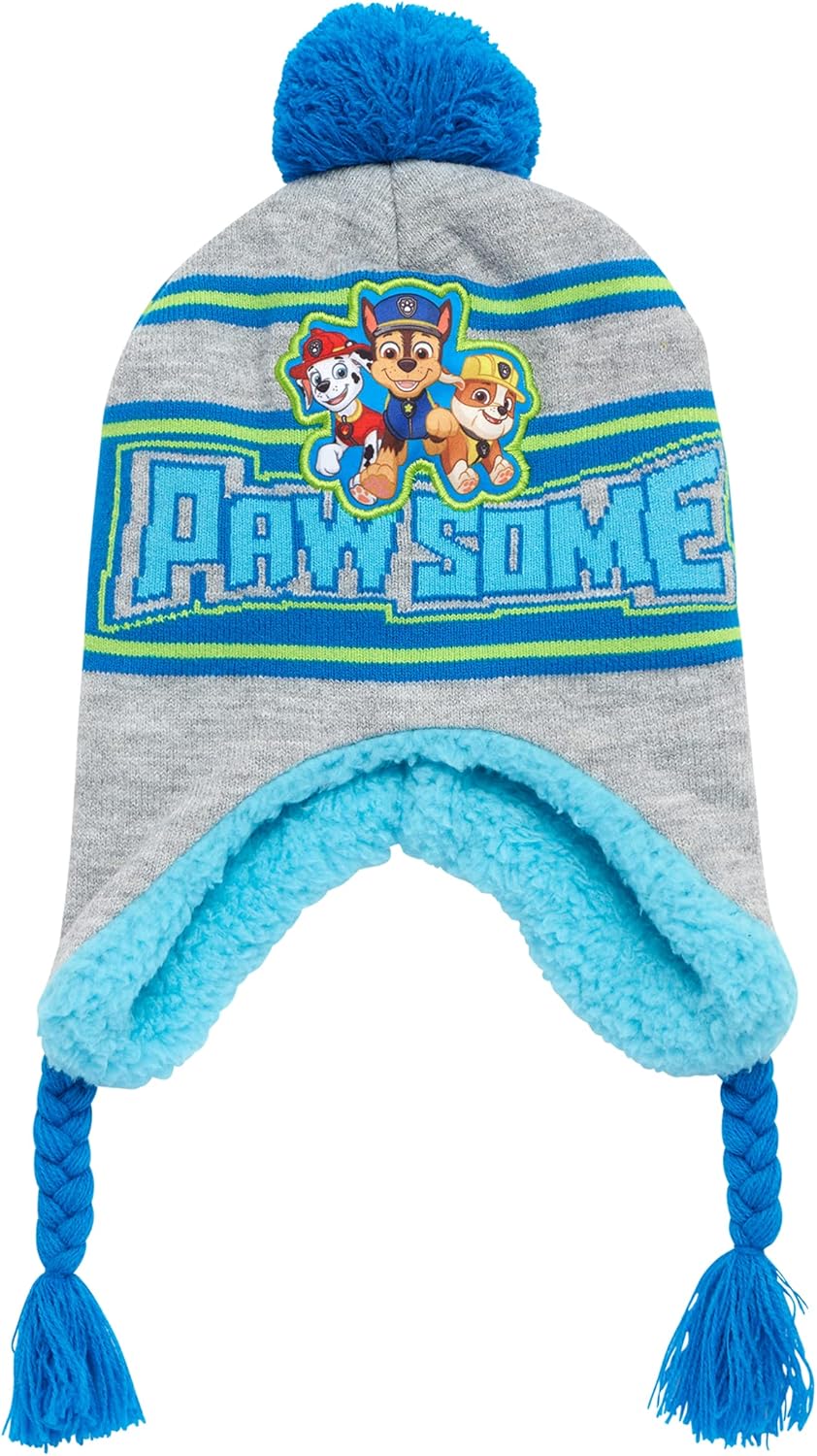 Nickelodeon Boys' Paw Patrol Winter Hat Set - 3 Piece Beanie, Gloves or Mittens, and Scarf: Clothing, Shoes & Jewelry