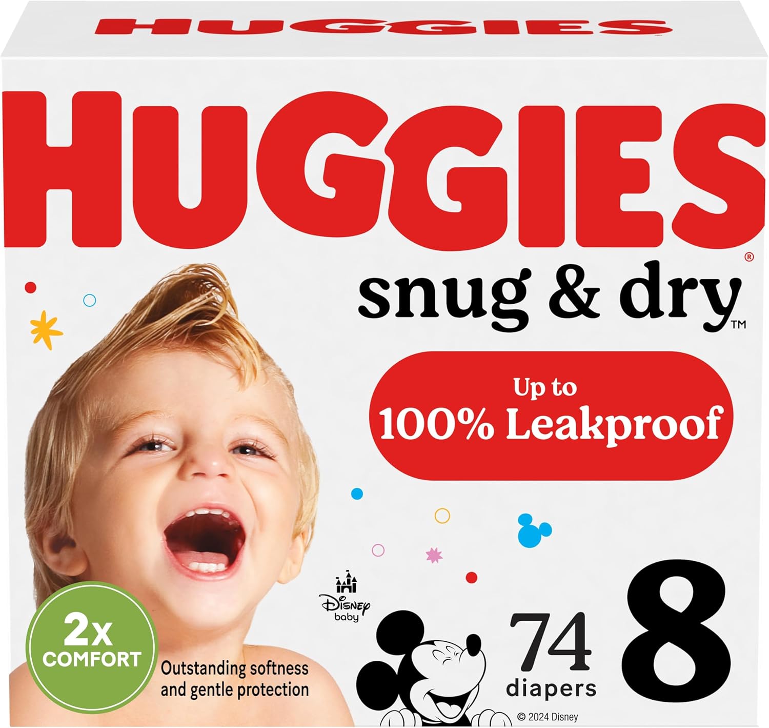 Huggies Size 8 Diapers Snug Dry Baby Diapers Size 8 (46  lbs) 74 Huggies Size 8 Diapers Snug Dry Baby Diapers Size 8 (46  lbs) 74
