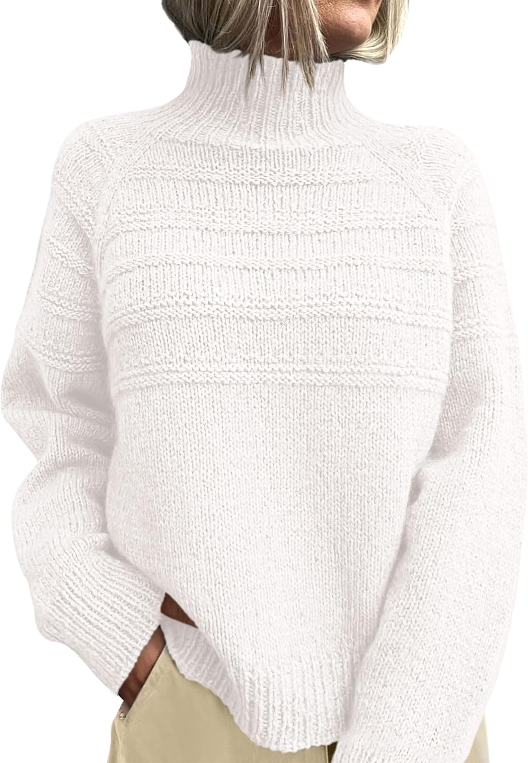 PRETTYGARDEN Women's Turtleneck Sweaters 2026 Fall Chunky Knit Pullover Long Sleeve Jumper Tops Trendy Winter Clothes