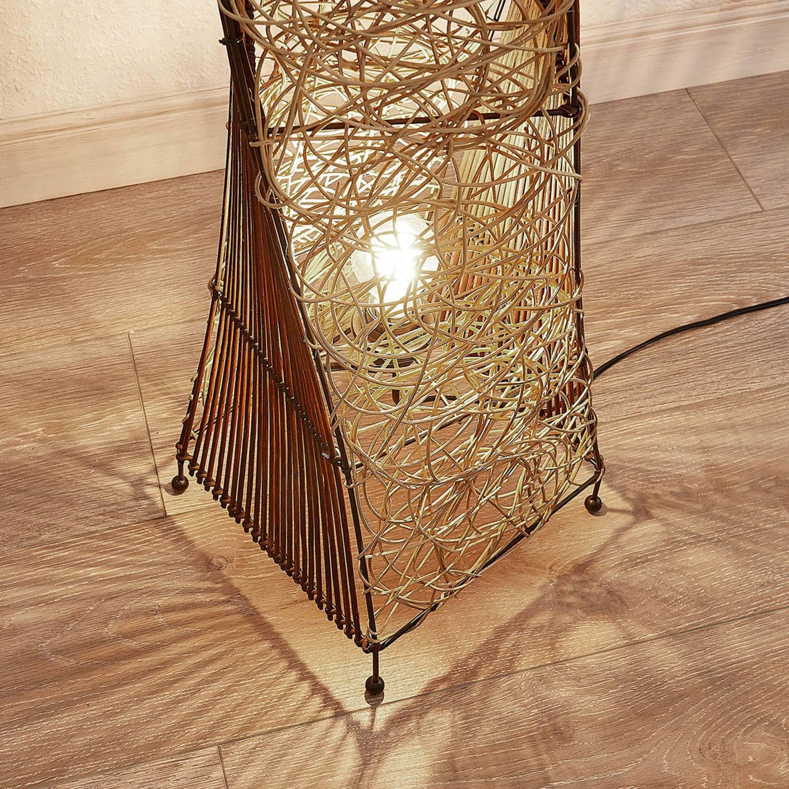 Lindby Lampada da terra colore Ocra ad es. Soggiorno & Sala pranzo lampada in legno